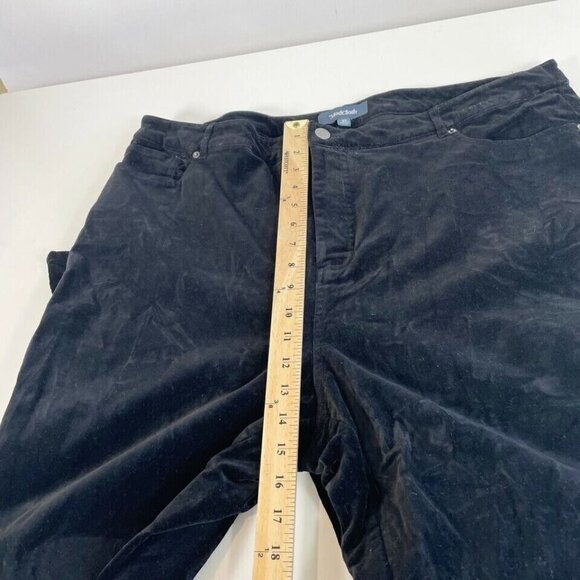 Modcloth Ankle Skinny Pants Womens Plus Size 22 Black Velvet High Rise Pockets - Picture 8 of 9